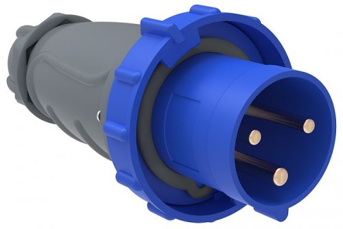 Вилка кабельная переносная IEK Magnum ССИ-033 63А 2Р+PE 230В IР67 синий картинка 